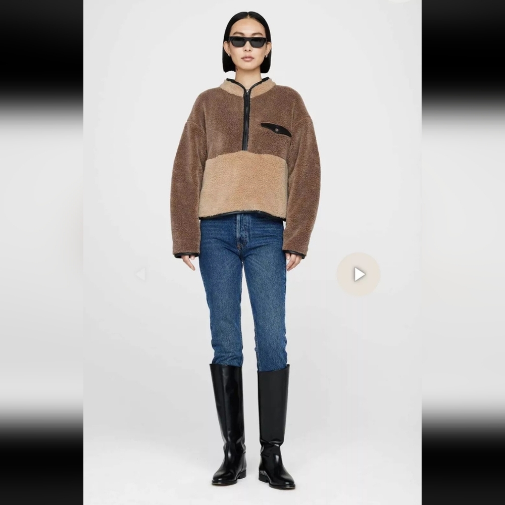 Anine Bing Royce Pullover - Brown And Camel XS MRSP $365 - Picture 4 of 8